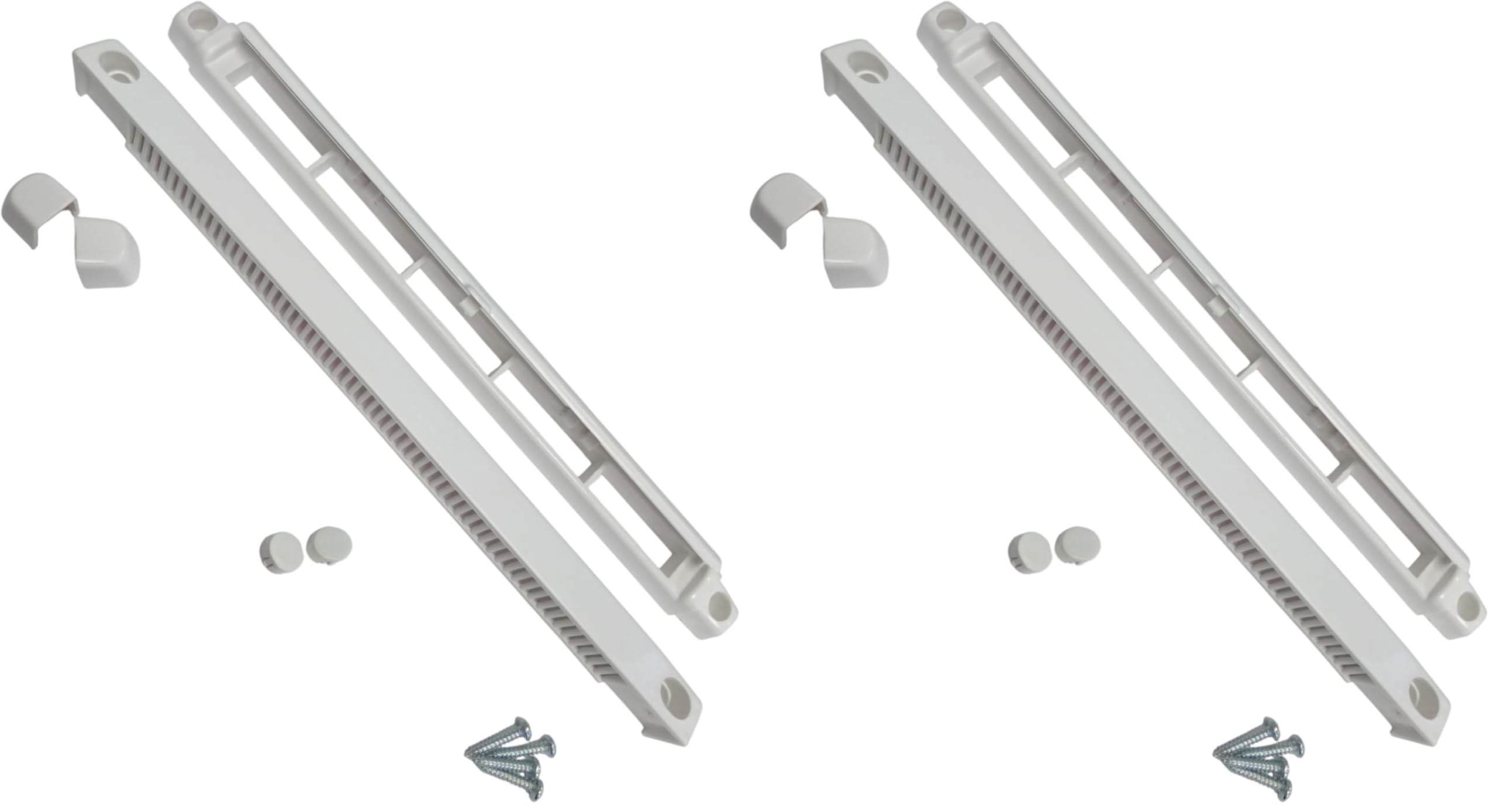 Merriway BH03173 Windows and Door Fully Adjustable Trickle Vent, 260mm (10.4 inch) - White (Pack of 2)