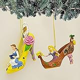 The Bradford Exchange Disney Once Upon a Slipper Ornament Set #14 Bell and Rapunzel