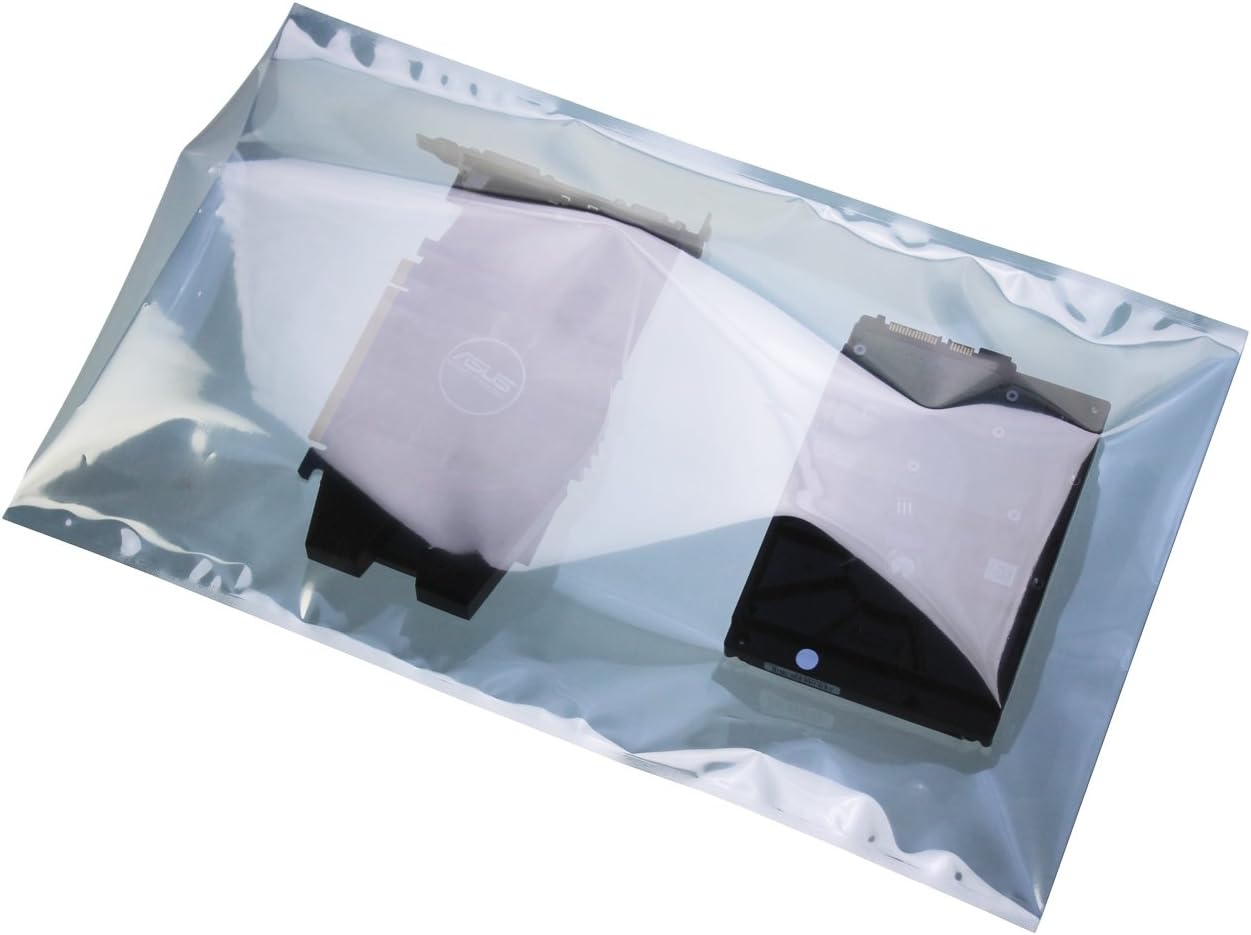LJY Large Anti Static Bags Open Top 25.5 x 40 cm, Antistatic Bag ESD Shielding Storage for Electronic Components Motherboards - Image 4