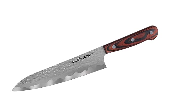 Samura KAIJU Kochmesser 7.0'/210 mm. gehämmerter Edelstahl AUS-8 (Japan). Härte 58 HRC
