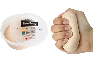 CanDo Theraputty Plus Hand Exercise Putty for Rehabilitation, Exercises, Hand Therapy, Hand Strengthening, Stress Relief - Tan 3 oz XX-Soft