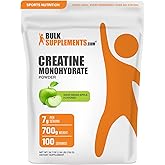 BulkSupplements.com Creatine Monohydrate Powder - Creatine Flavored Powder Supplement, Micronized - Sour Green Apple Flavor, 7g per Serving, 700g (1.5 lbs) (Pack of 1)
