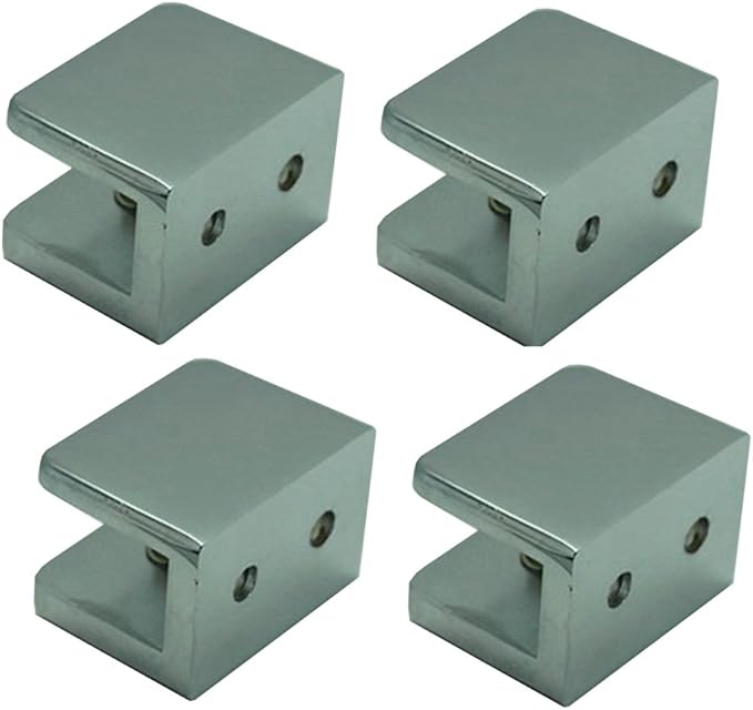 LukLoy Shower Glass Clamp, Nodrillonglass Fixed Panel Shower Door