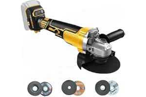 5" Cordless Angle Grinder for Dewalt 20V Max Battery, 15000RPM Brushless Motor with 6 Blades, 3 Speed Control, Electric Grind