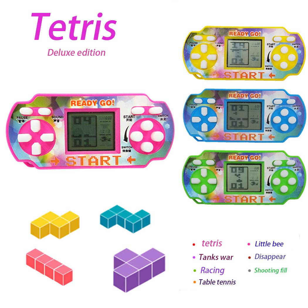 IEnkidu Mini Handheld Game For Tetris Racing Car Puzzle Game Kids Toy