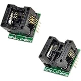 Ximimark 2Pcs SOIC8 SOP8 to DIP8 IC Programmer Socket Converter Adapter Module 150mil 200mil For 25xx Eeprom Flash