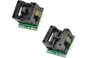 Ximimark 2Pcs SOIC8 SOP8 to DIP8 IC Programmer Socket Converter Adapter Module 150mil 200mil For 25xx Eeprom Flash