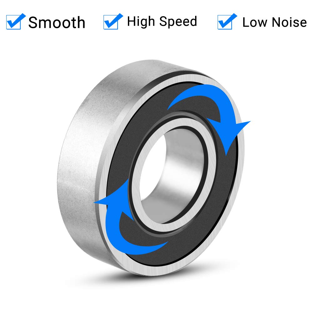 10 Pcs Ball Bearings Steel Sealed Miniature Deep Groove Radial Ball Bearings (12x28x8mm) - Image 3