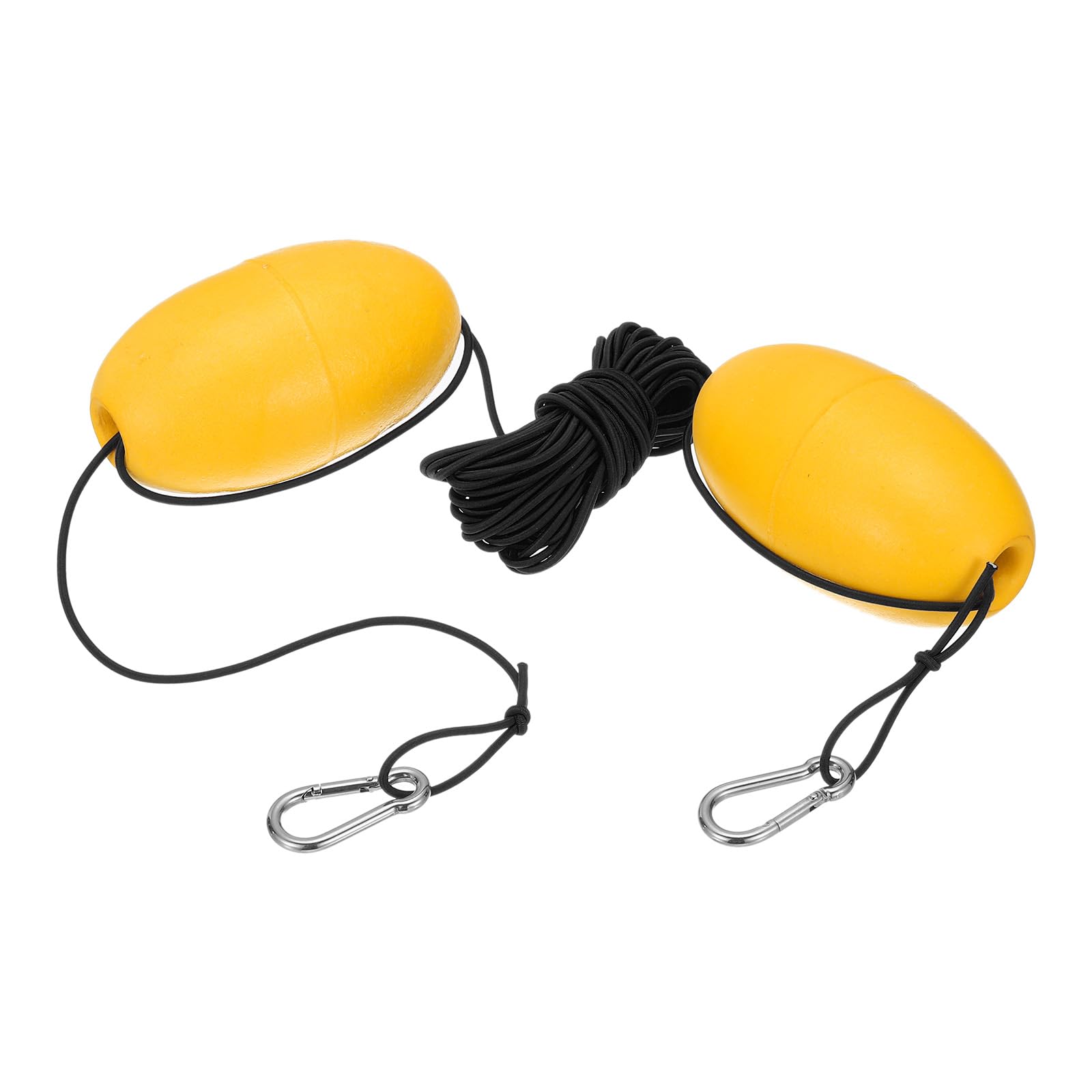 PATIKIL 33FT Float Rope Tow Line, Heavy Duty Buoy Ball Float Leash with Stainless Steel Hook Drift Rope Marker Buoy Float Rope for Fishing Drift Jet-Ski Kayak Boat Accessories, Black