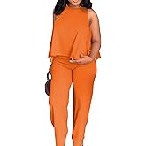 BXBY Two Piece Sets for Women Summer Pleated Ruffle Hem Sleeveless Top Wide Leg Pant Outfits Casual Vacation 2025 Tracksuit
