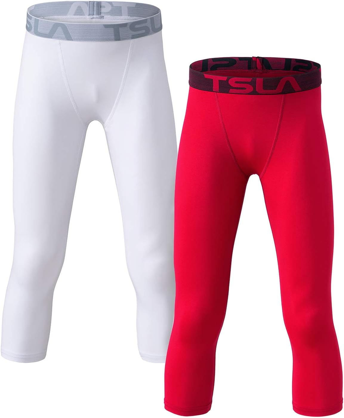 TSLA Boys Youth UPF 50+ Compression Pants Baselayer, Cool Dry Active Running Tights, Sports 4-Way Stretch Workout Leggings : Clothing