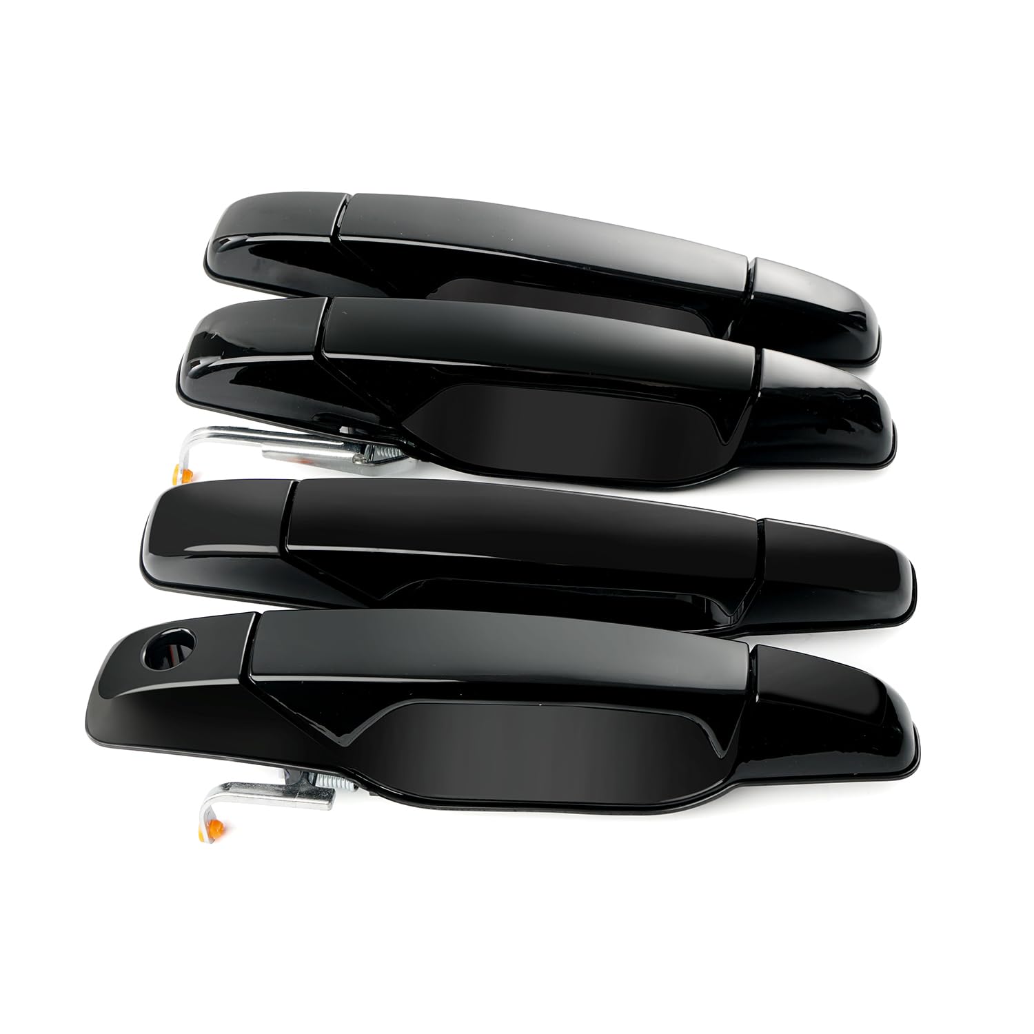 Photo 1 of 4 PCS Black Exterior Door Handle Front Rear Driver Passenger Compatible with 2007-2014 Chevy Silverado Suburban Avalanche Tahoe, GMC Sierra Yukon, Escalade Replaces 20828258, 22738721, 25960525