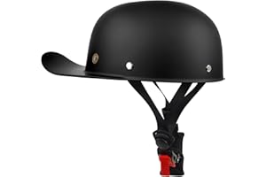 DJGLKREJG Vintage Motorcycle Helmet Men and Women Adults Open-Face Motorbike Helmets Retro Half Helmet Fashion Baseball Cap Casco DOT Approved