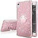 Sony Xperia XA1 Ultra Case, Silverback Girls Bling Glitter Sparkle Case with 360 Rotating Ring Stand, Soft TPU Outer Cover + Hard PC Inner Shell Skin for Sony Xperia XA1 Ultra Case -Rose Gold