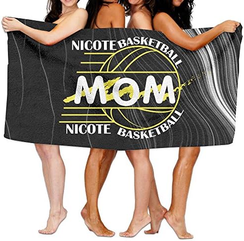 Beach Towel Nicote Basketball Mom Korena Loves 80" X 130" Soft Lightweight Absorbent For Bath Swimming Pool Yoga Pilates Picnic Blanket Towels