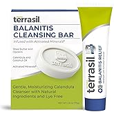 terrasil Balanitis Relief + Cleansing Soap 2-Product Kit - Balanitis Treatment for Men, Natural Foreskin Ointment for Symptoms of Itch & Irritation. Dermatologist Tested (14g Tube + Soap Bar)