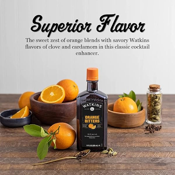 WATKINS ORANGE COCKTAIL BITTERS, 11 OZ.