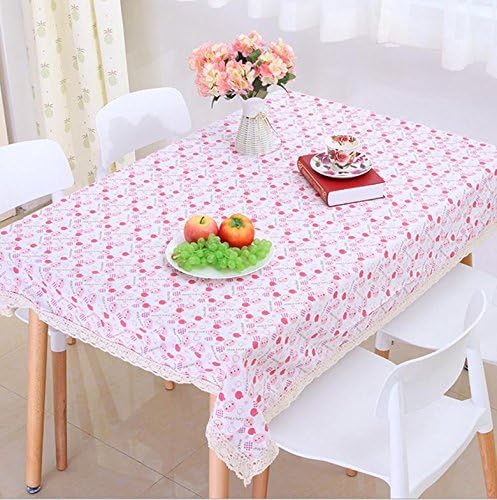 Tablecloth Rectangular Cloth Cotton And Linen Dustproof Table Jacquard Printed Cartoon Fresh , 140180cm