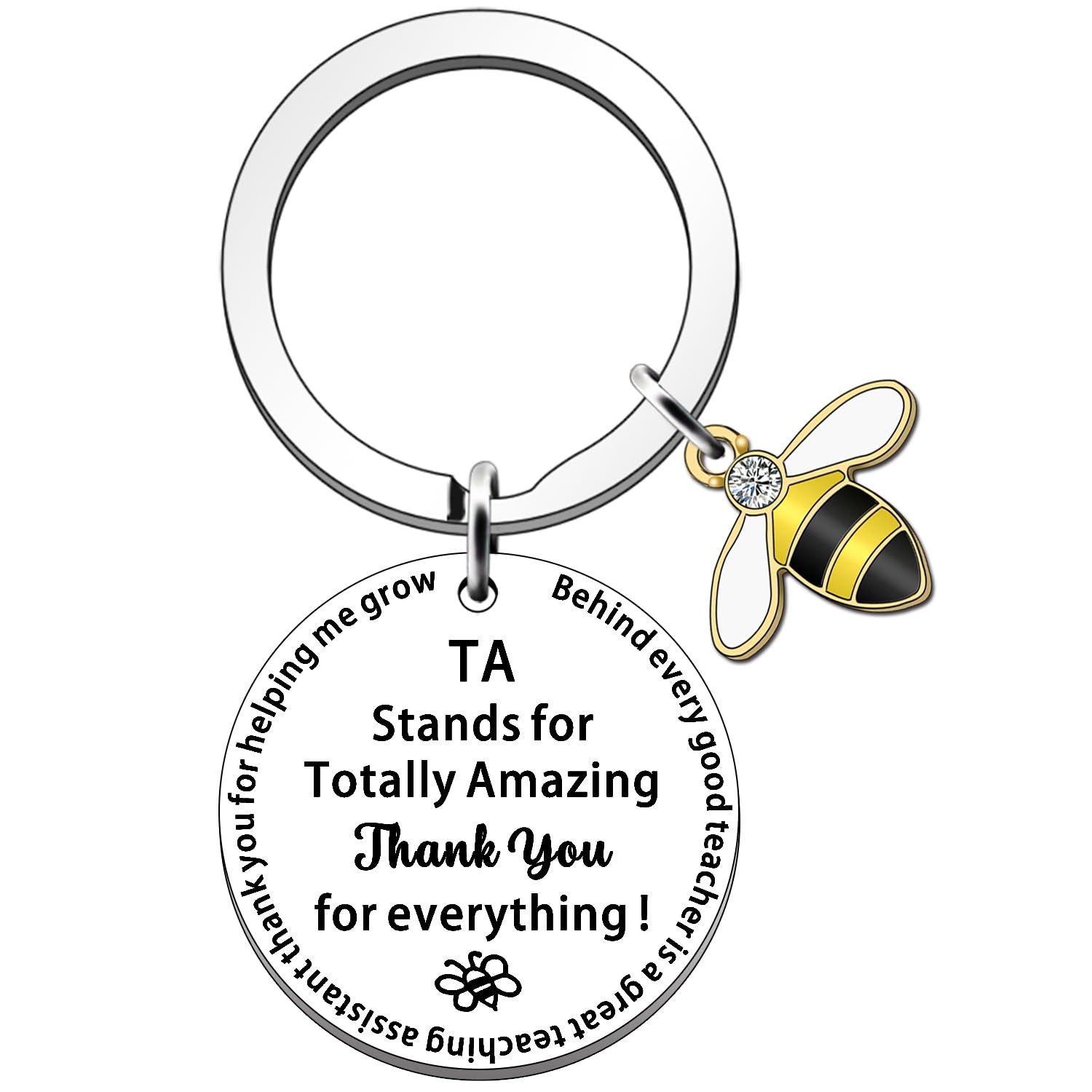 FMCC TA Gifts-Teaching Assistant Gift for Women Men Thank You Teacher Assistant Gifts Keyring