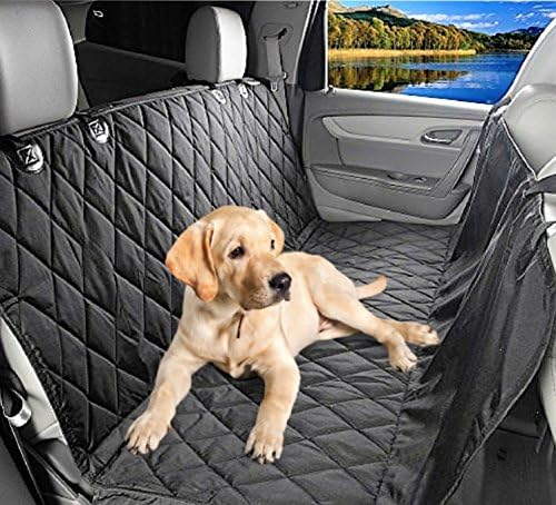 Dog Seat Covers For Cars Trucks - Waterproof Rear Seat Protector (Grey)