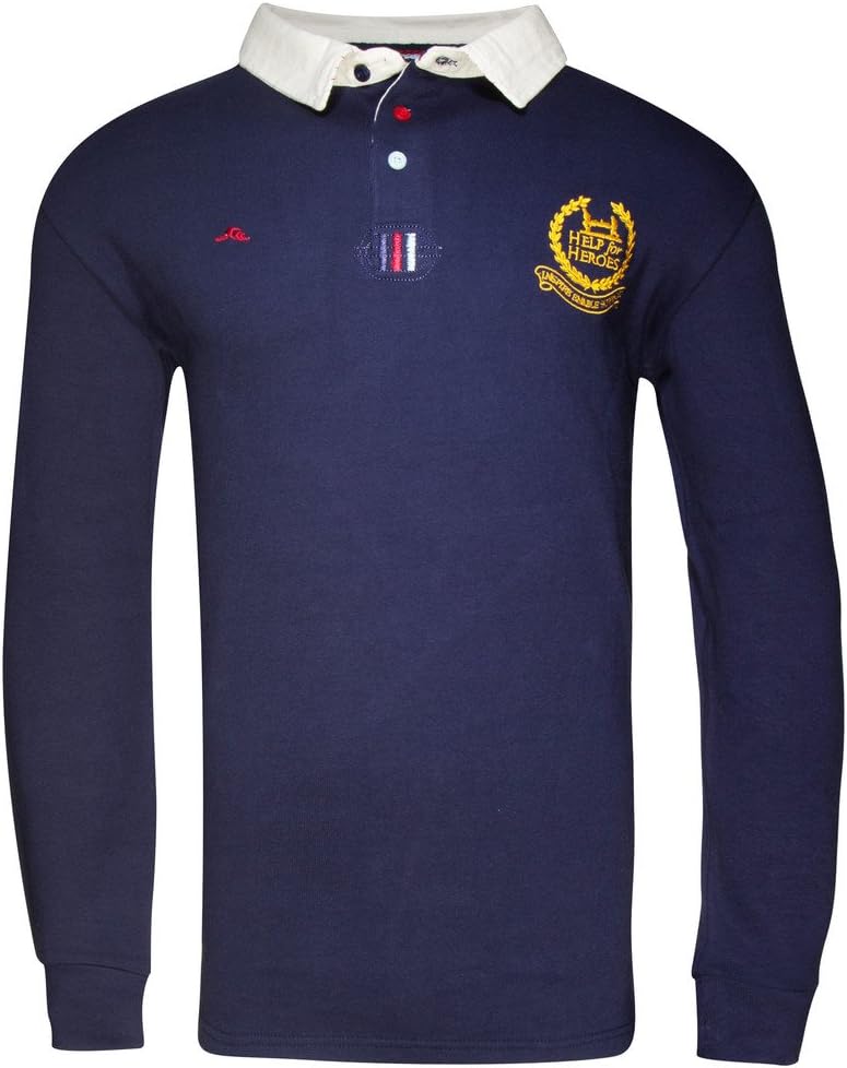 Help For Heroes WBR L/S Rugby Shirt - Navy - size L