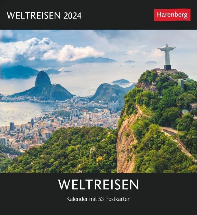 Weltreisen Postkartenkalender 2024: Kalender mit 53 Postkarten