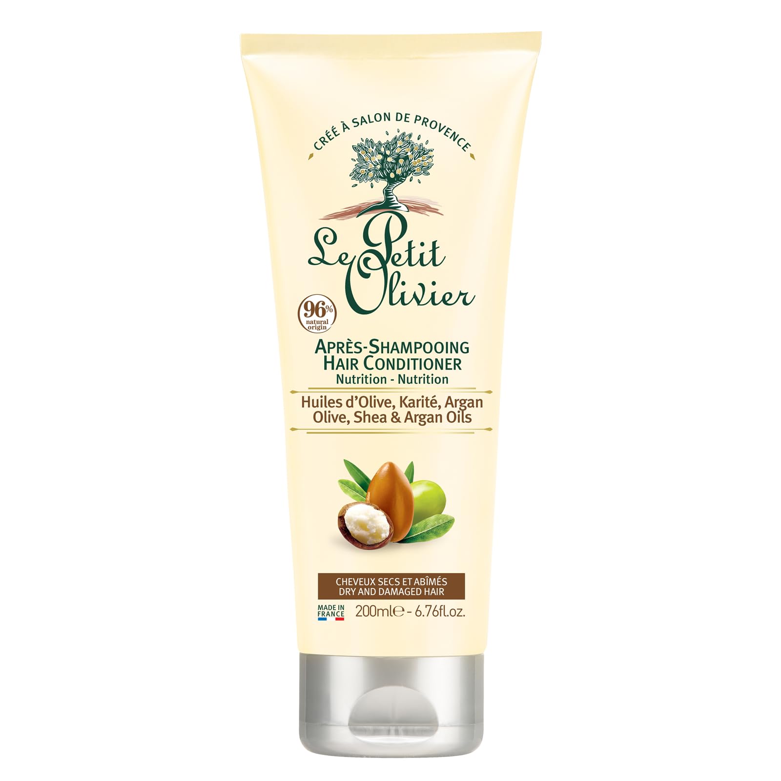 Le Petit Olivier Nutrition Hair Conditioner - Olive-Shea-Argan Oils for Unisex 6.76 oz