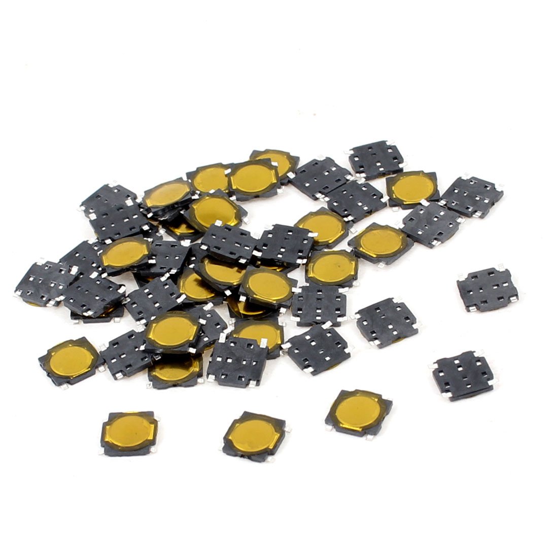 Sourcingmap 50 Pcs 4.5x4.5x0.5mm 4 Pins Momentary Push Button Surface Mounted Devices SMT Tactile Tact Switch