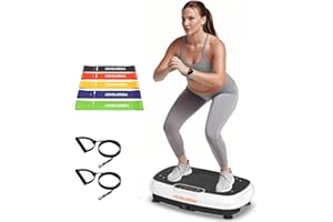 Dskeuzeew Vibration Plate Exercise Machine with Bluetooth Speaker,Remote Control Vibration Plate for Lymphatic Drainage, Whole Body Vibrate Fitness Platform Weight Loss Shaping Wellness,400 Lb (White)