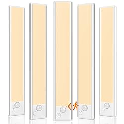 5-Pack Under Cabinet Lighting, Upgraded 2200mAh
