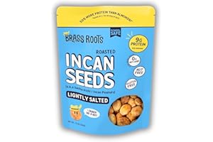 Brass Roots Organic Roasted Sacha Inchi Seeds, Lightly Salted | Keto, Paleo, Allergen Free, Low Fodmap (12 oz, Pack of 1), Seen on Shark Tank