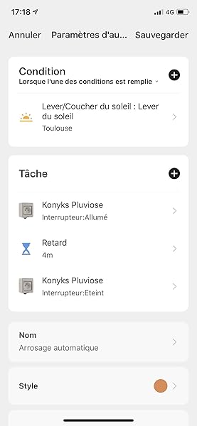 Konyks Pluviose enchufe de exterior WIFI IP55 mando vocal con Alexa y Google Home 16 A sin Hub necesario automaciones fciles con la aplicacin Konyks