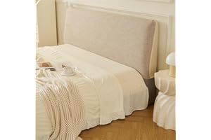EFELIM Linen Bed Headboard Cover for Queen King Size, Stretch Bed Headboard Slipcover Anti Slip Dustproof Protector Cover (Light Coffee,200cm/78in)