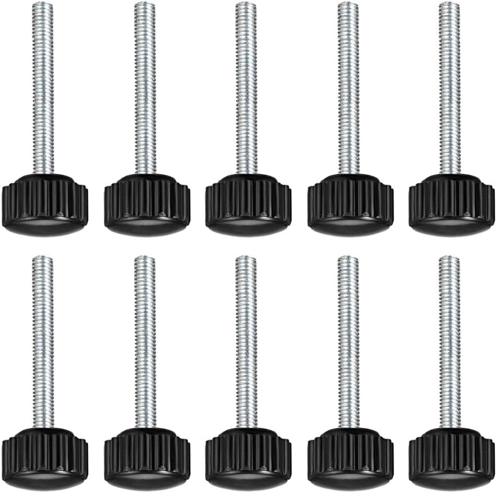 MACHSWON Knurled Clamping Knobs Saw Drill Press Lathe and Routing Jigs Packaging Machinery Printing Equipment Hand Clamping Handle Bolt Hand Knob Screw Replacement Parts M4 x 35mm 10pcs