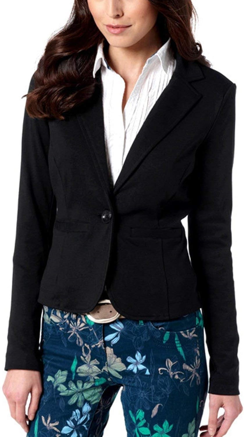 Women's Suit Jacket Spring Autumn Solid Color Business Jacket Elegant