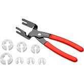 Kauplus Fuel Line &amp; A/C Line Disconnect Pliers Tool Kit,W/Fuel Line Remover - 1/4", 5/16", 3/8", 1/2", 5/8", 3/4", 7/8"
