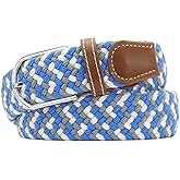 Huyfhksd Multicolored Elastic Woven Golf Belts Casual Braided Stretch Belt for Men and Women