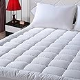 EASELAND RV King Mattress Pad Pillow Top Mattress Cover Quilted Fitted Mattress Protector Cotton Top 8-21" Deep Pocket Cooling Mattress Topper (72x80 Inches, White)
