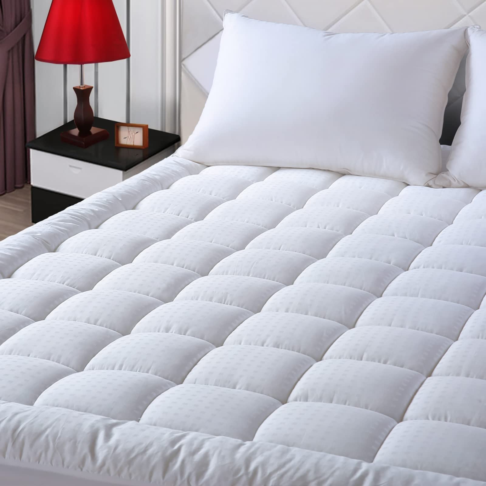 Quilted Waterproof Mattress Pad - Cal King Size Deep Pocket Fits 21" Mattress Protector