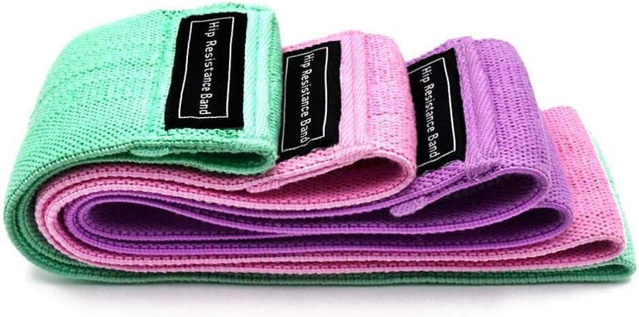 MXCZ Unisex Resistance Bands Elastic Fabric Rubber Booty Bands Set Non-slip Circle Loop Workout Bands for Butt Legs Thigh Hip Trainer-1 SET