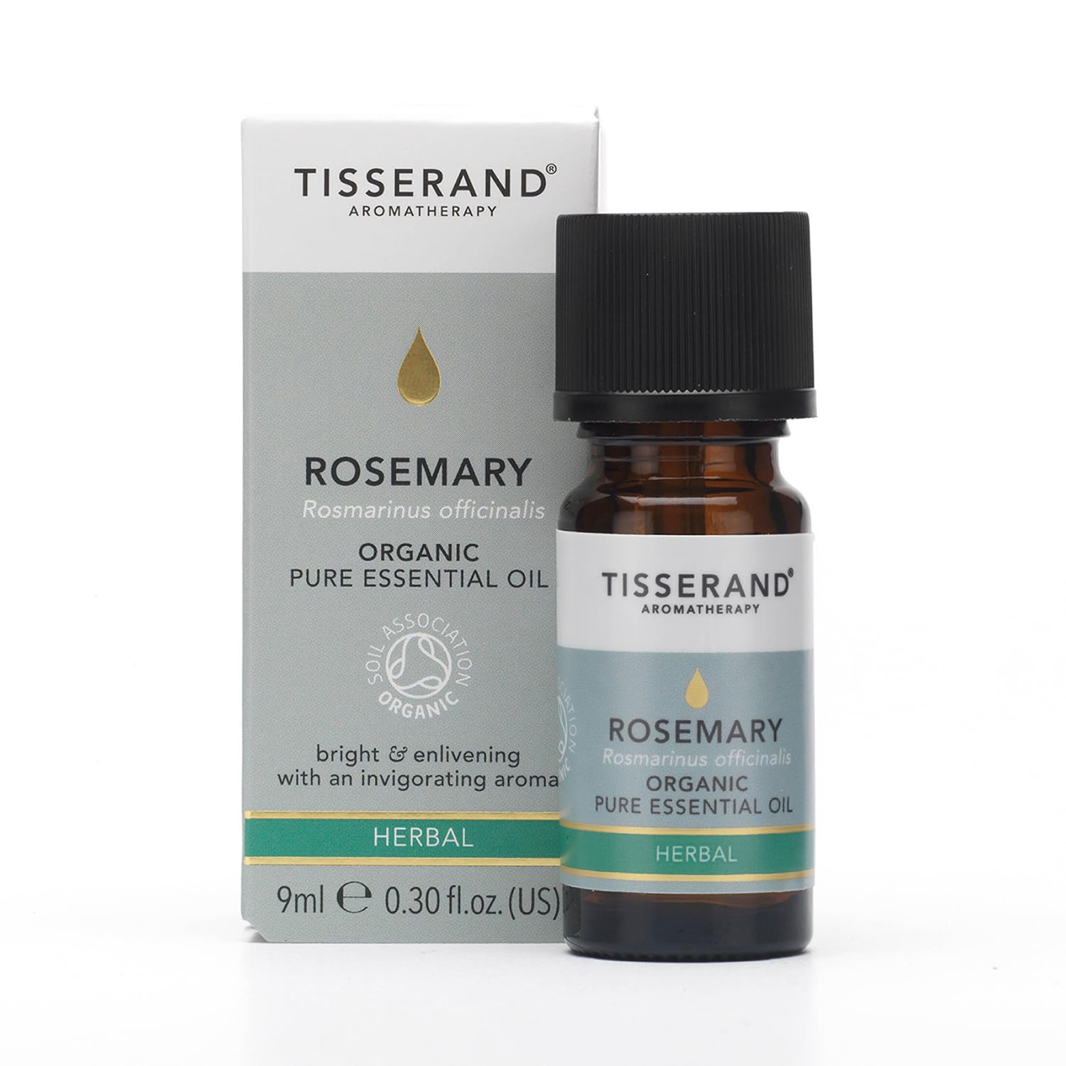 Tisserand - Organic Rosemary Essential Oil - 100% Pure and Natural Essential Oil for Hair, Skin, Massage and More - Home Essentials - 9 ml — image 1