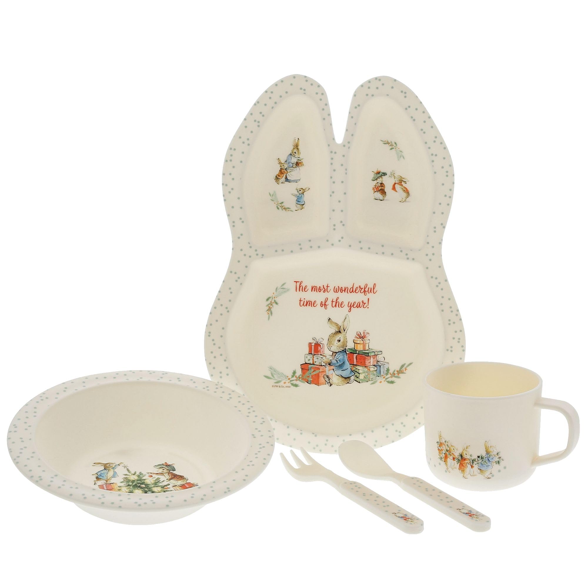Beatrix Potter Peter Christmas Dinner Set Picnic and Outdoor
