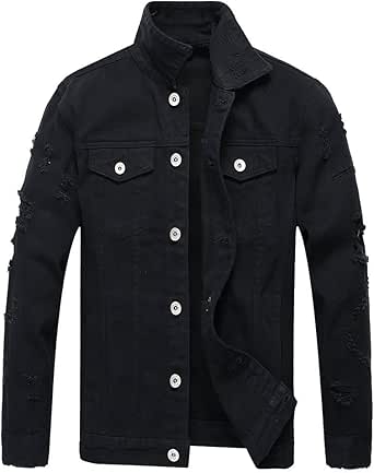 black and red denim jacket