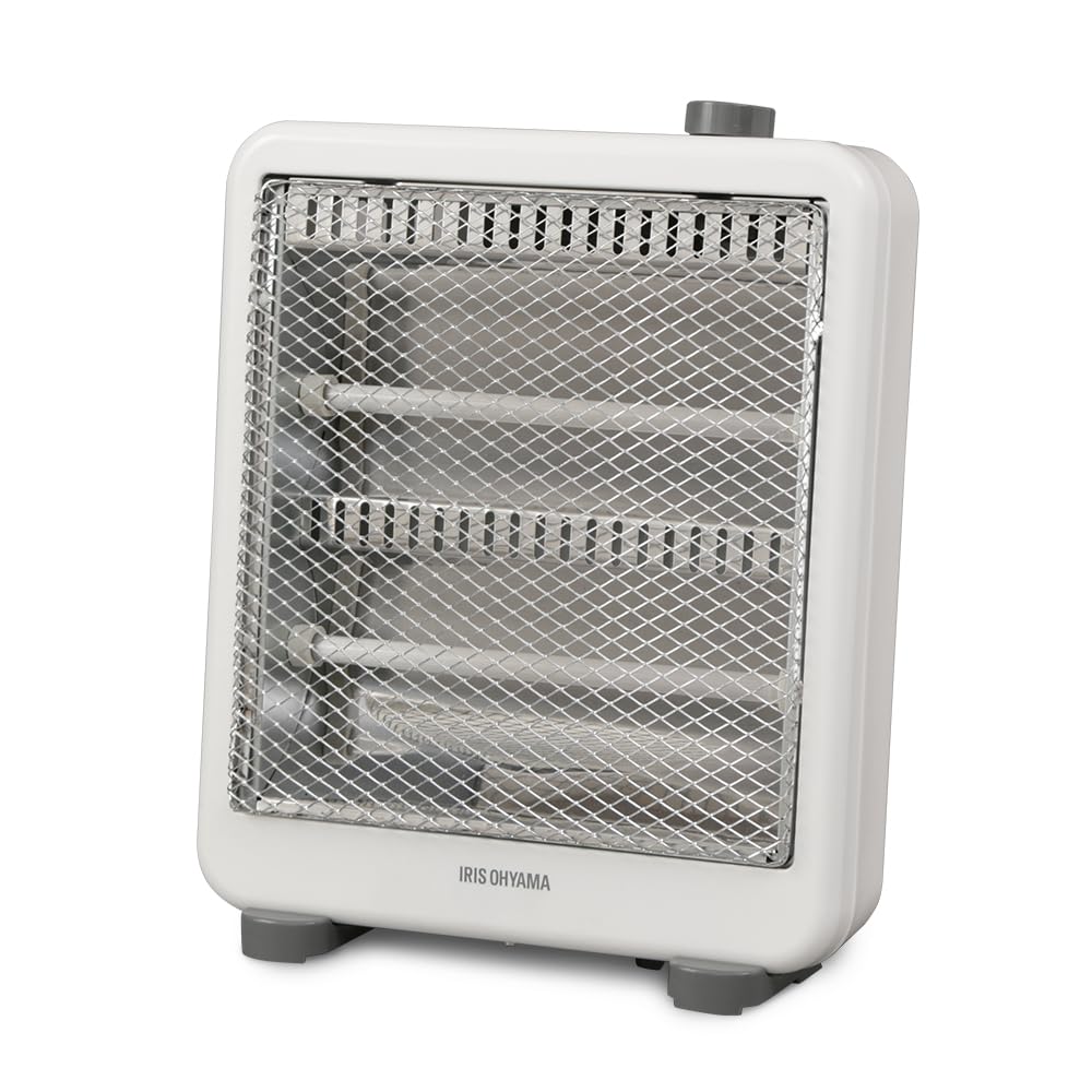 アイリスオーヤマ 電気ストーブ ヒーター 暖房器具 電気 足元 小型 省エネ 脱衣所 転倒時電源OFF 400W/800W 2段階切替 軽量 EHT-800W ホワイト商品画像