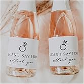 Bridesmaid proposal mini champagne labels, I can't say I do without you, Bridesmaid Proposal Gift, Set of 6