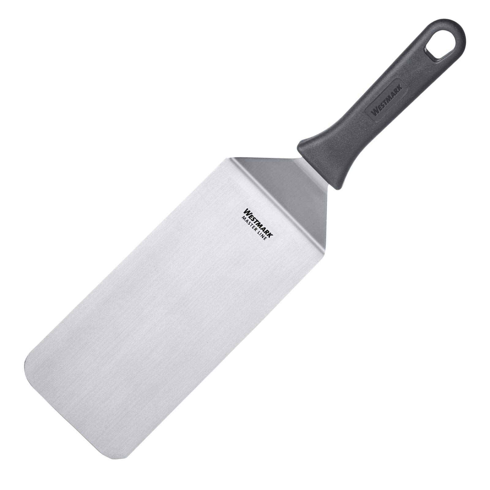 Westmark Professional Grill Spatula, angled, flexible, solid, blade size: 9.5 x 20 cm, length: 36.5 cm, stainless steel/plastic, Master Line, black/silver, 13402270