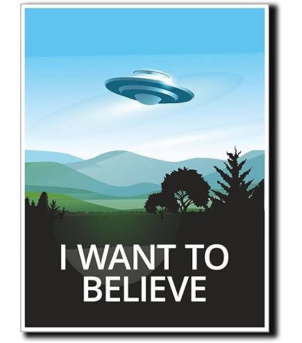 INDIGOS UG Adesivo Auto - Sticker - Auto - JDM - Die Cut - I Want TO Believe Alien UFO X Files Decal Car Sticker - Nero - 104mmx88mm