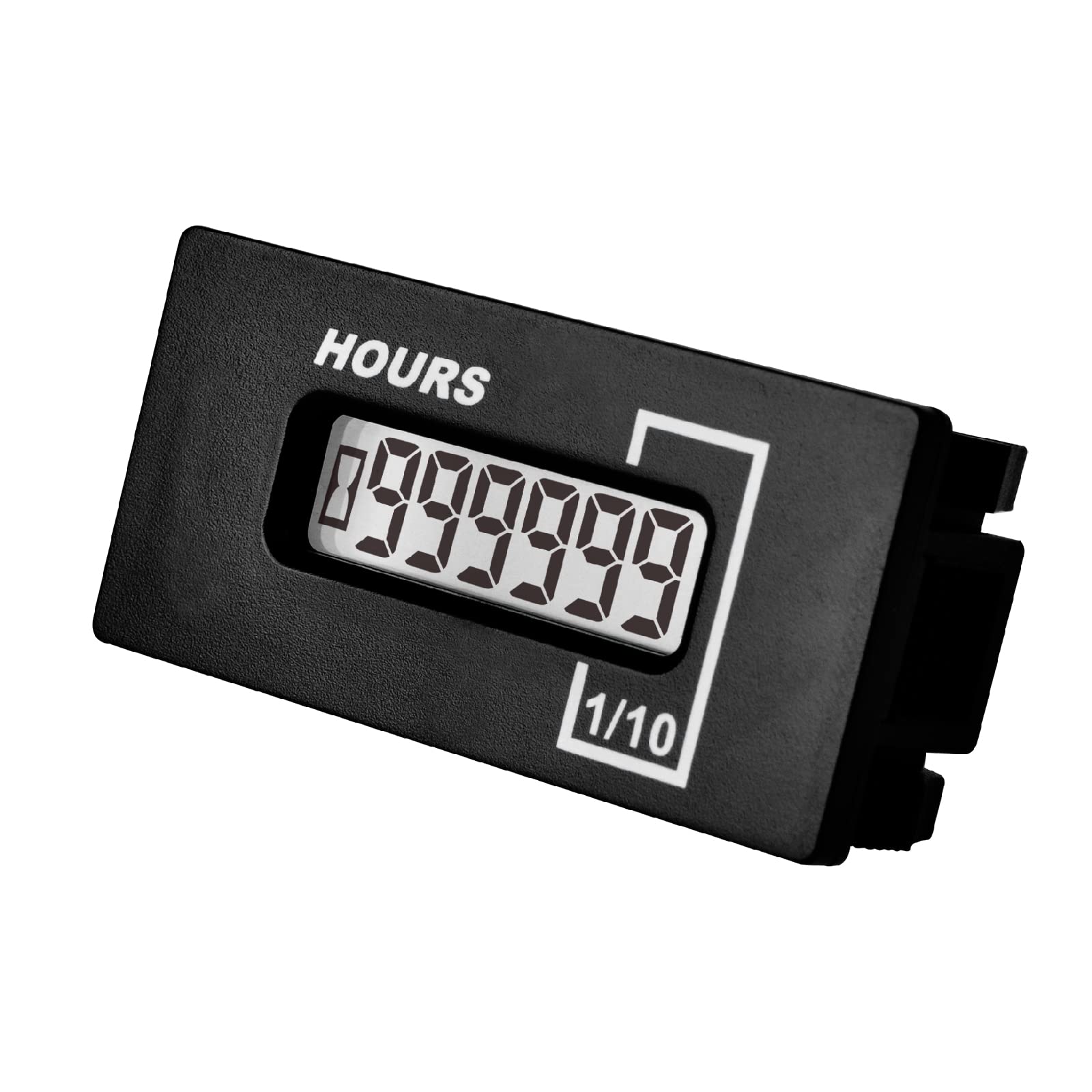 HonorMeet Digital LCD Hour Meter,Volt.AC 85V to 250V,DC 60V to 150V, Hours Counting for Maintenance,Works on Lawn Mower Log Splitter Club Car Go-Kart Outboards Electric Car. (With Fixed Support)