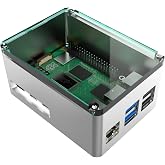 anidees Aluminum Extra High Pi case for Raspberry Pi 5 &ndash; Silver (AI-PI5-SG-H)