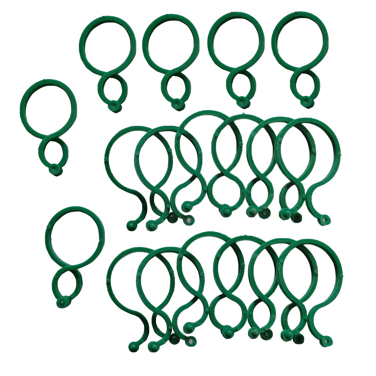 SyiXute 100 Pcs Garden Plant Clips,Plant Support Clips,Plastic Plant Clip,Twisty Plant Rings for Securing Plants